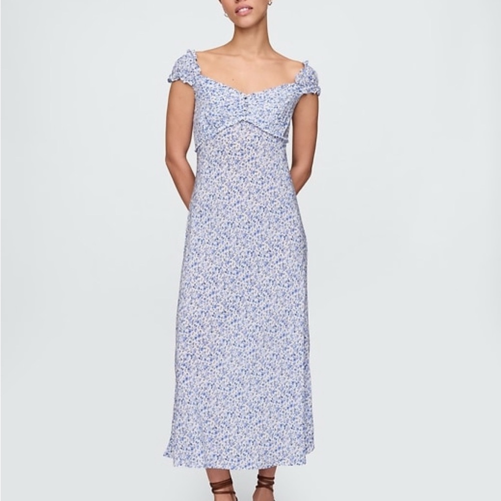 GAP Blue Floral Maxi Dress